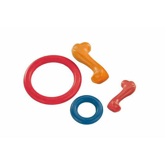 Gummring, massiv 15cm Rød